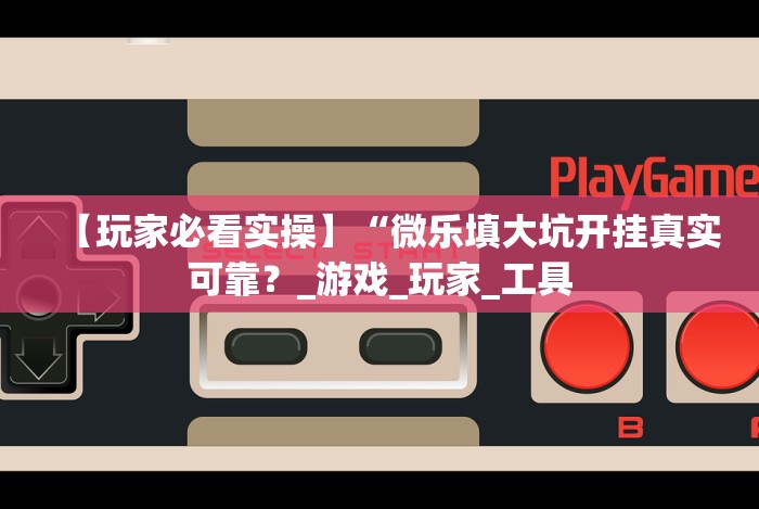 【玩家必看实操】“微乐填大坑开挂真实可靠？_游戏_玩家_工具