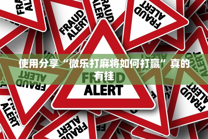 使用分享“微乐打麻将如何打赢”真的有挂