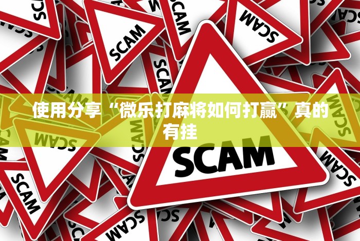 使用分享“微乐打麻将如何打赢”真的有挂