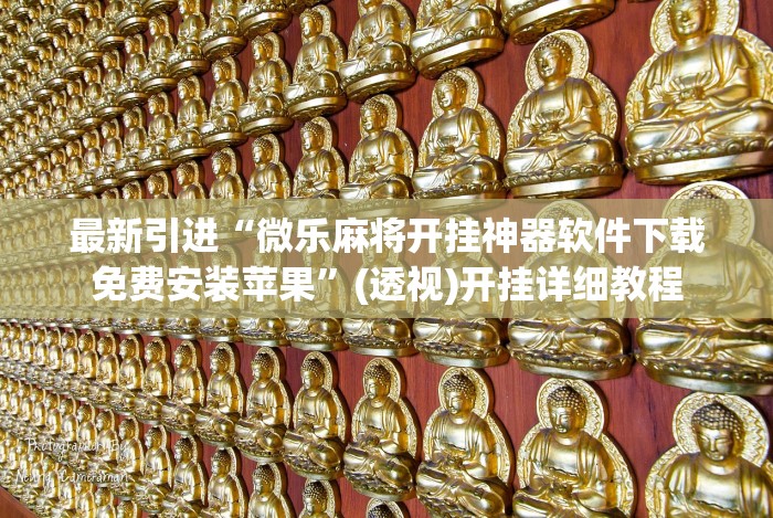 最新引进“微乐麻将开挂神器软件下载免费安装苹果”(透视)开挂详细教程