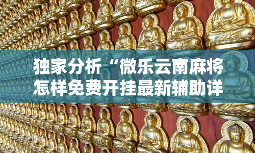 独家分析“微乐云南麻将怎样免费开挂最新辅助详细教程