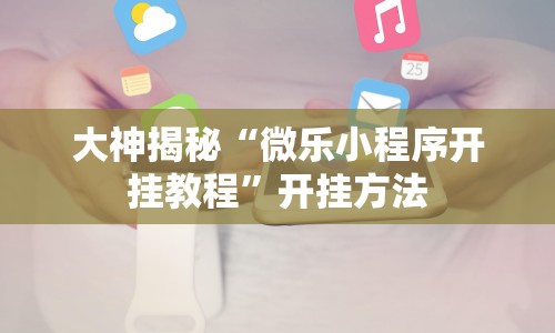大神揭秘“微乐小程序开挂教程”开挂方法